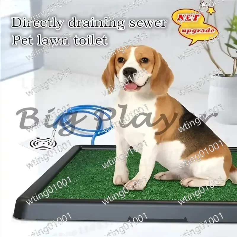for Dog Portable Potty Tray Washable Artificial Grass Pad Indoor Outdoor Puppy Toilet Training Mat Flushable Urine Area