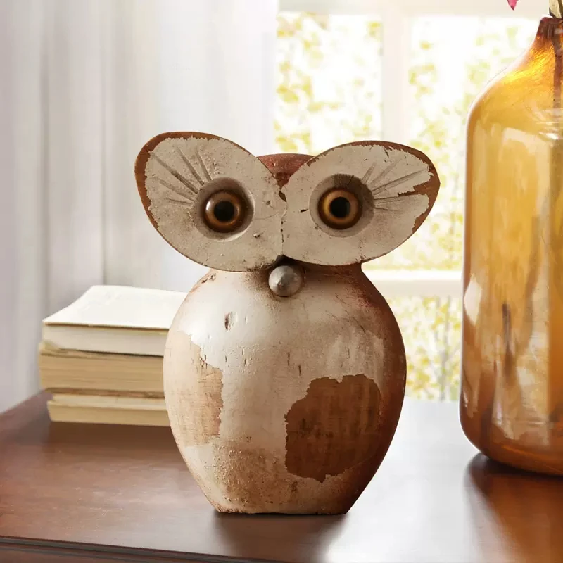 

Owl Table Decoration American-style Vintage Accessory Resin Crafts Creative Foyer Ornament Model Room Decoration