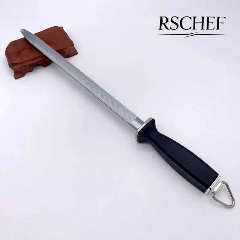 Bâton d'affûtage en acier inoxydable pour couteau de cuisine, barre d'affûtage professionnelle, aiguisoir de chef, barre d'affûtage, musat, 12 en effet