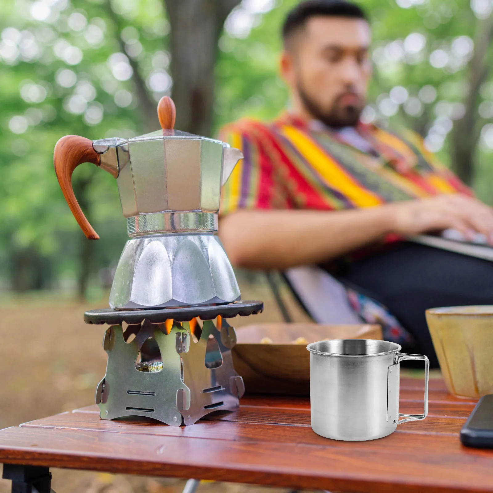 

Stainless Steel Foldable Cup Large Capacity Lightweight Outdoor Water Tumbler for Camping Hiking Travel Picnic Beer Tea Drinking