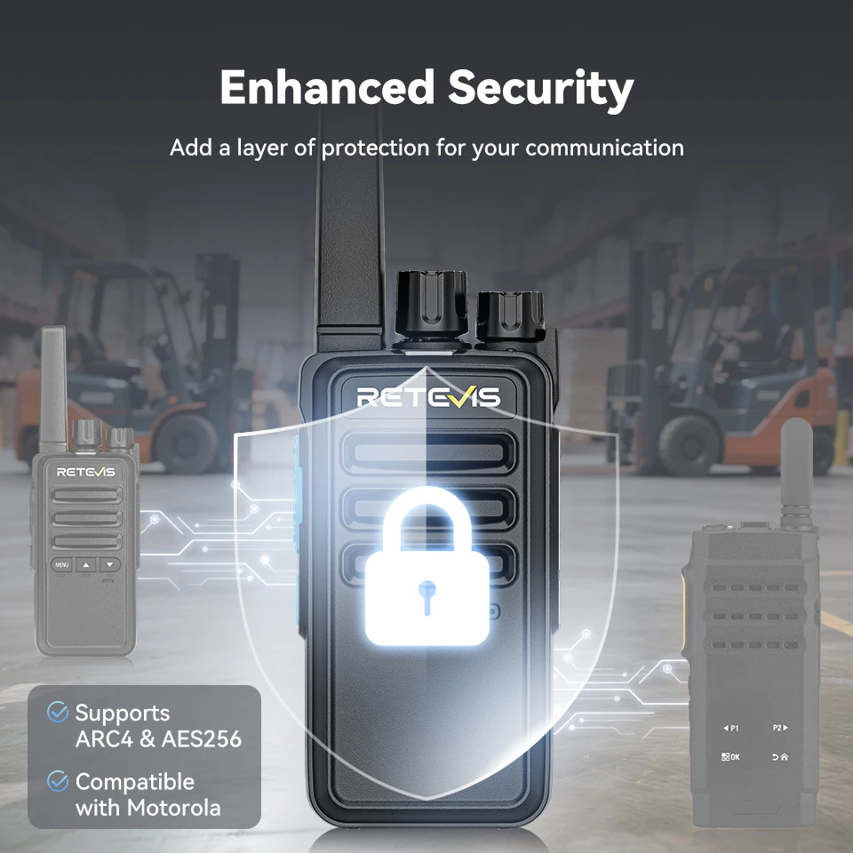 Retevis RT668D Walkie Talkie PMR446 Lizenzfrei Business DMR Digital Clear Voice Long Range Langlebig für den Sicherheits-Hotelgebrauch