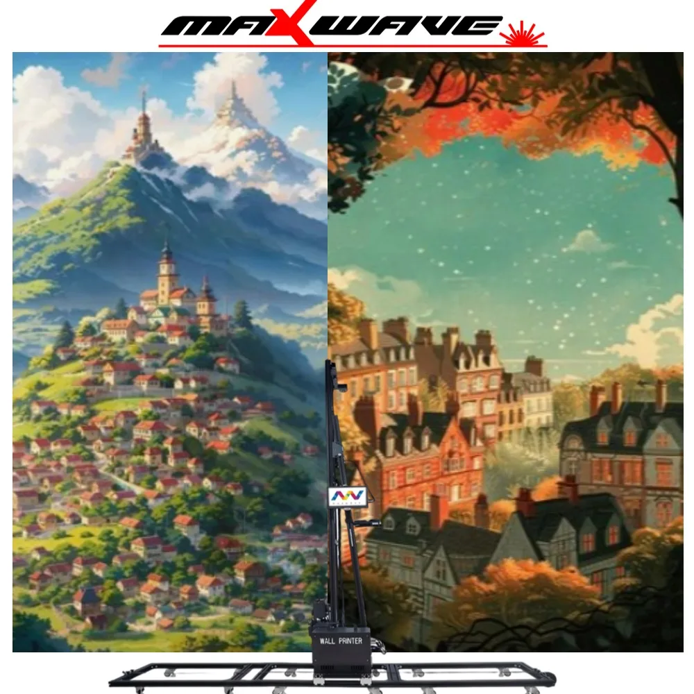 Универсальный легкий вертикальный УФ-настенный принтер MAXWAVE, эфилирующий, легкое преобразование от пола в стену для различных творческих печати