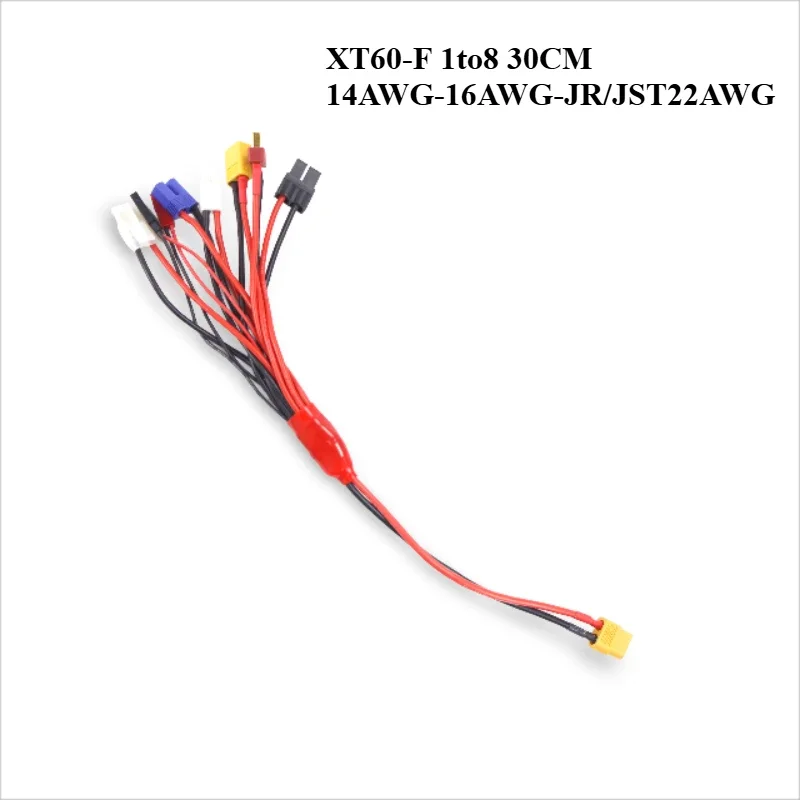 NewTypeXT601-9Meerdere stekkers Conversie kabel converter Terminal T EC3 XT30 JST TRX FUTABA TAMIYA Verhogen PlugCharger Accessoire