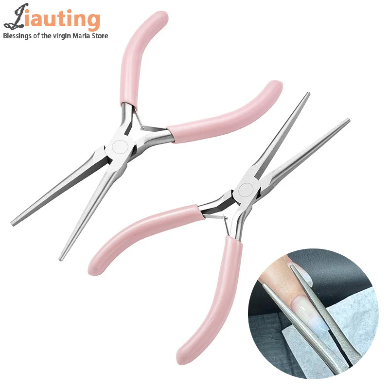 Acrylic Nail C Curve Pincher Pinching Tool Clamp Shaping Tweezers Nails Extension Clips UV Polish Extend Nail Tips Manicure Tool