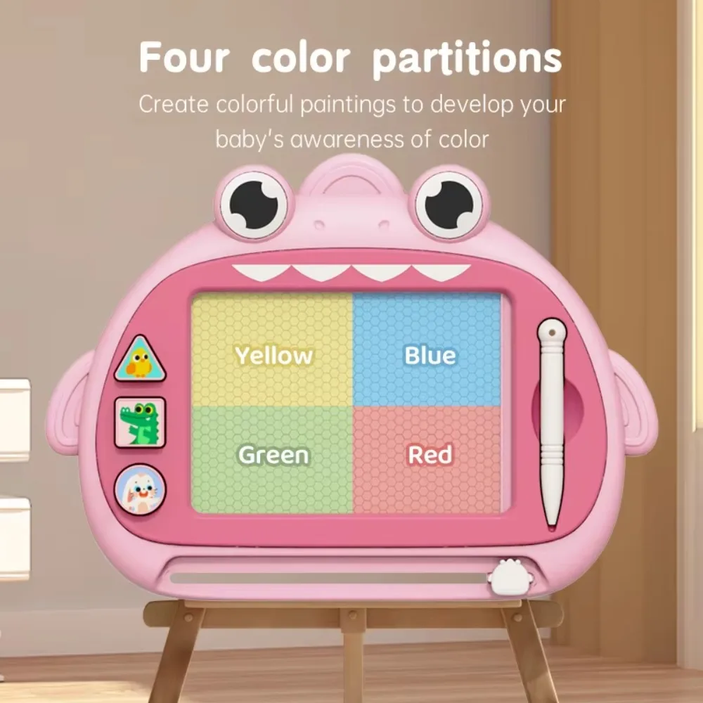 لوحة رسم مغناطيسية للأطفال، لوحة كتابة ملونة قابلة للمسح، لعبة للأطفال الصغار مع قلم واحد لهدايا عيد الميلاد