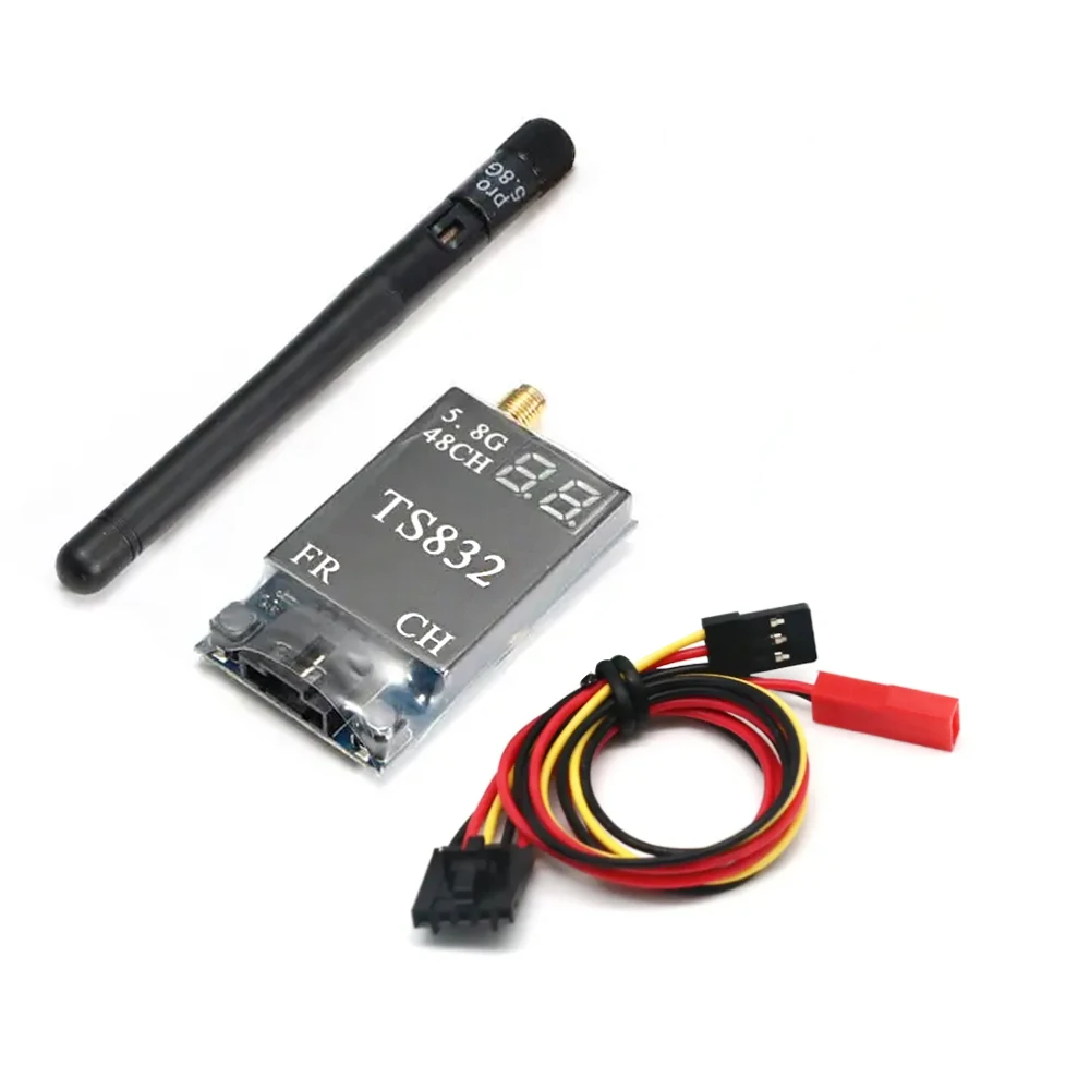송신기 TS832 48CH 5.8G 600mw 5km 무선 AV NTSC / PAL 자동 비디오 형식 및 FPV 쿼드콥터 레이싱 드론용 1000TVL 카메라