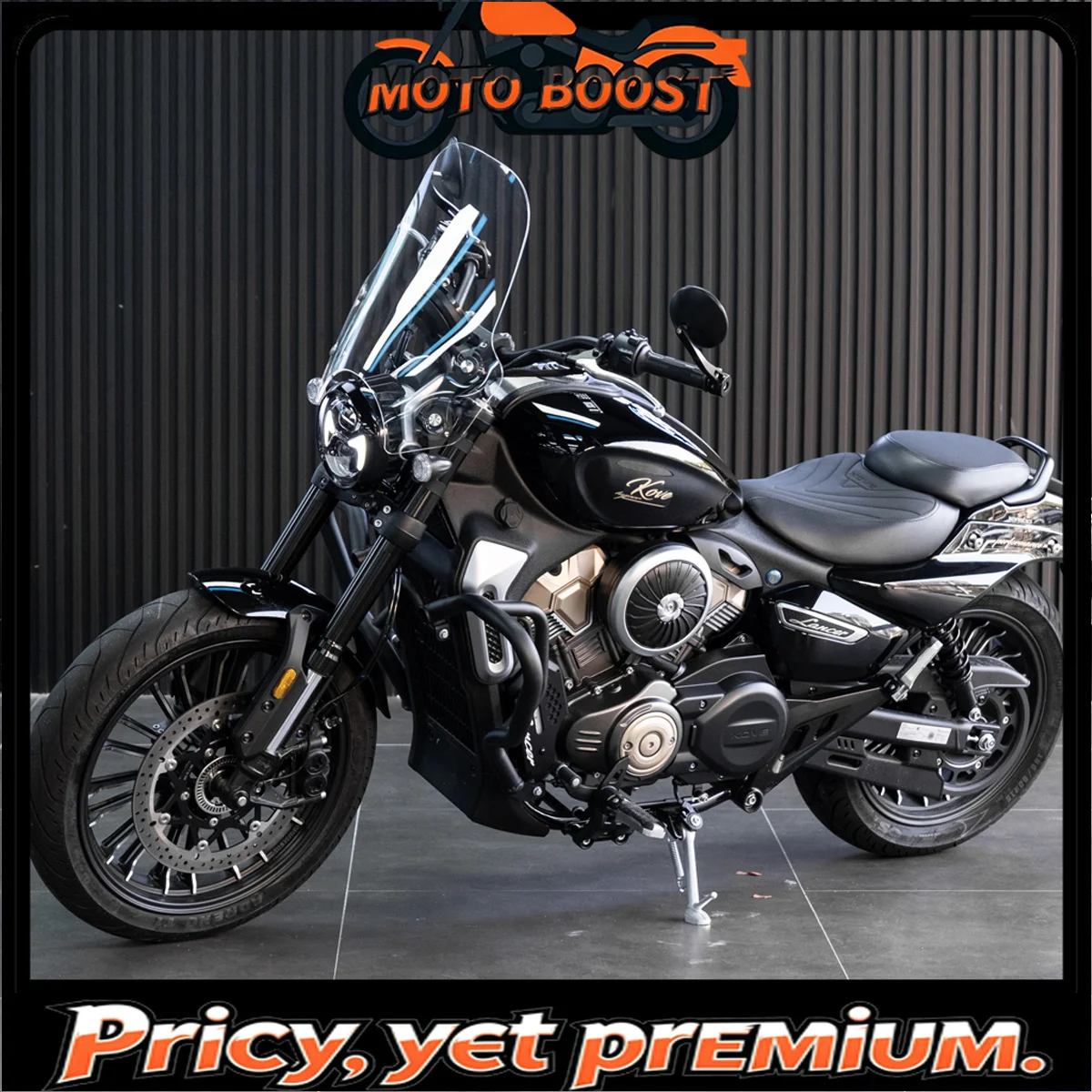 

】Customized Retro Style ABS Plastic Windshield Cover and Headlight Fairing for KOVE Lancer Motorcycles Unique Vintage Design