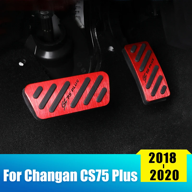 

Aluminum alloy Car Accelerator Gas Pedal Brake Pedals Cover Non Slip Pad Cover AT For Changan CS75 Plus 2018 2019 2020