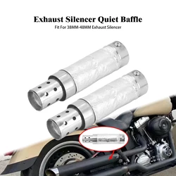 Motorcycle 38-48mm Quiet Baffle Exhaust Pipe Muffler Silencer Universal For Harley Sportster XL XR Touring FLHR Dyna Softail FL