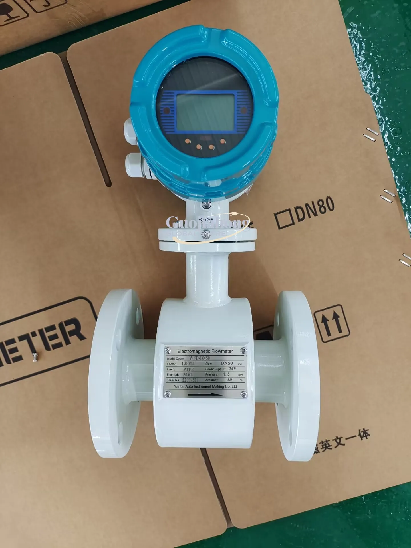 

4-20Ma импульсный выход контроль жидкости электромагнитный портативный расходомер эмульсии воды магнитный расходомер