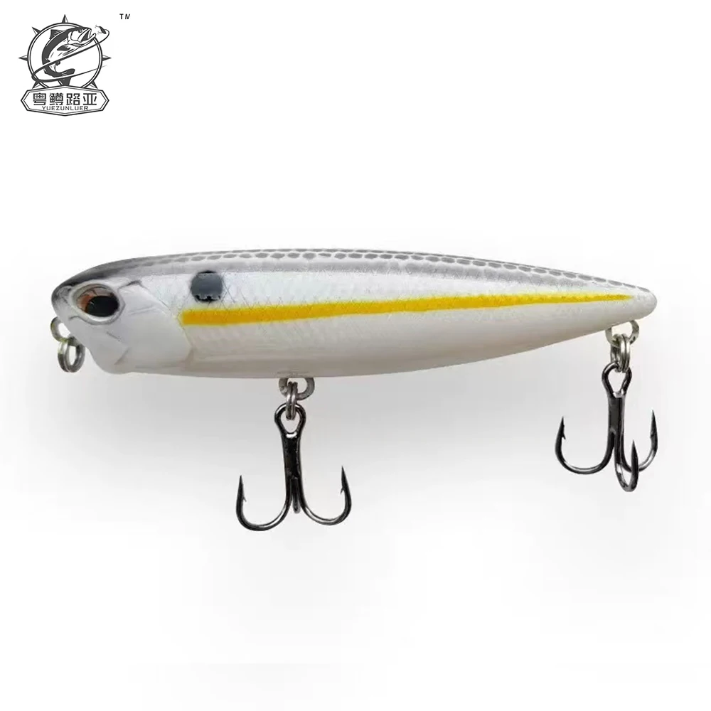 Isca Artificial Flutuante Tipo Lápis 6.5cm 5.3g para Pesca em Água Doce, Topwater Walking the Dogs, Swimbait Wobbler para Lúcio e Robalo, Iscas Rígidas Artificiais