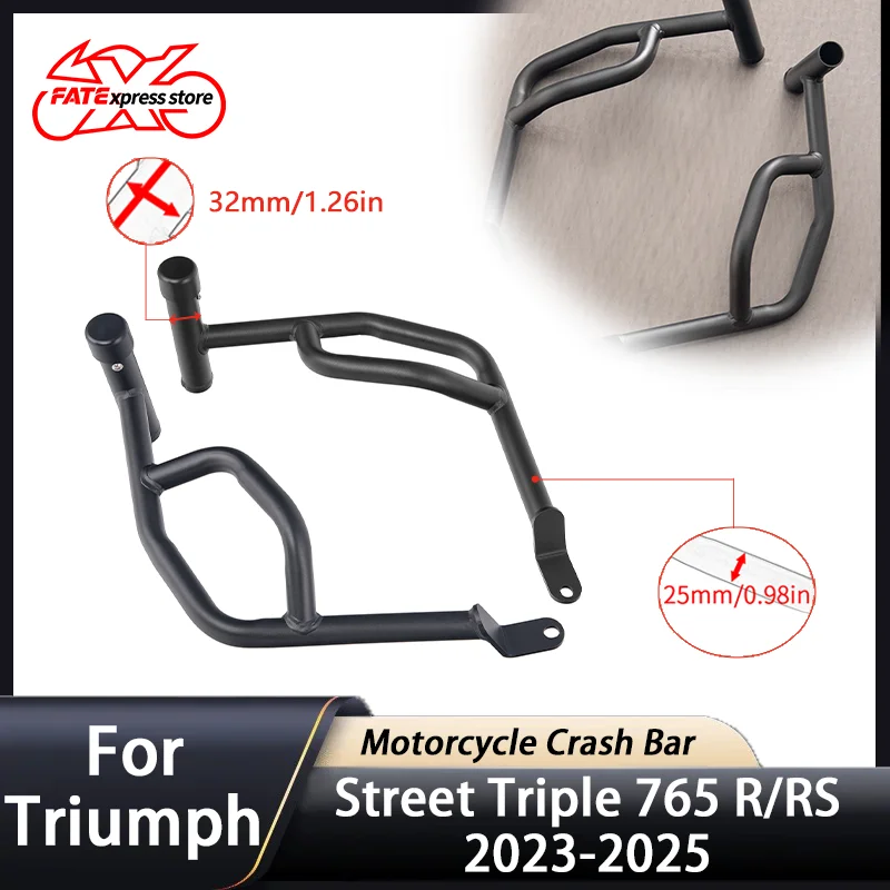 

For Triumph Street Triple 765 R RS Lower Crash Bar Engine Guard Motorcycle Accessories Stung Cage Highway Bumper 2023 2024 2025