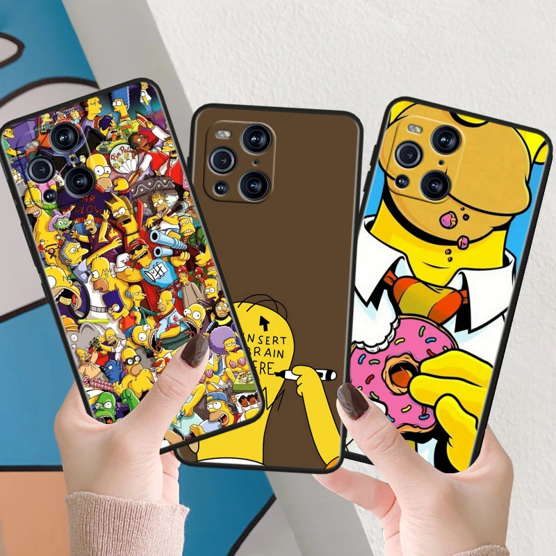 Simpsons Boy Disney For OPPO Find X6 X5 X3 X2 F21S F21 Pro Lite Neo Black Silicone Fundas Soft Cover Capa Phone Case