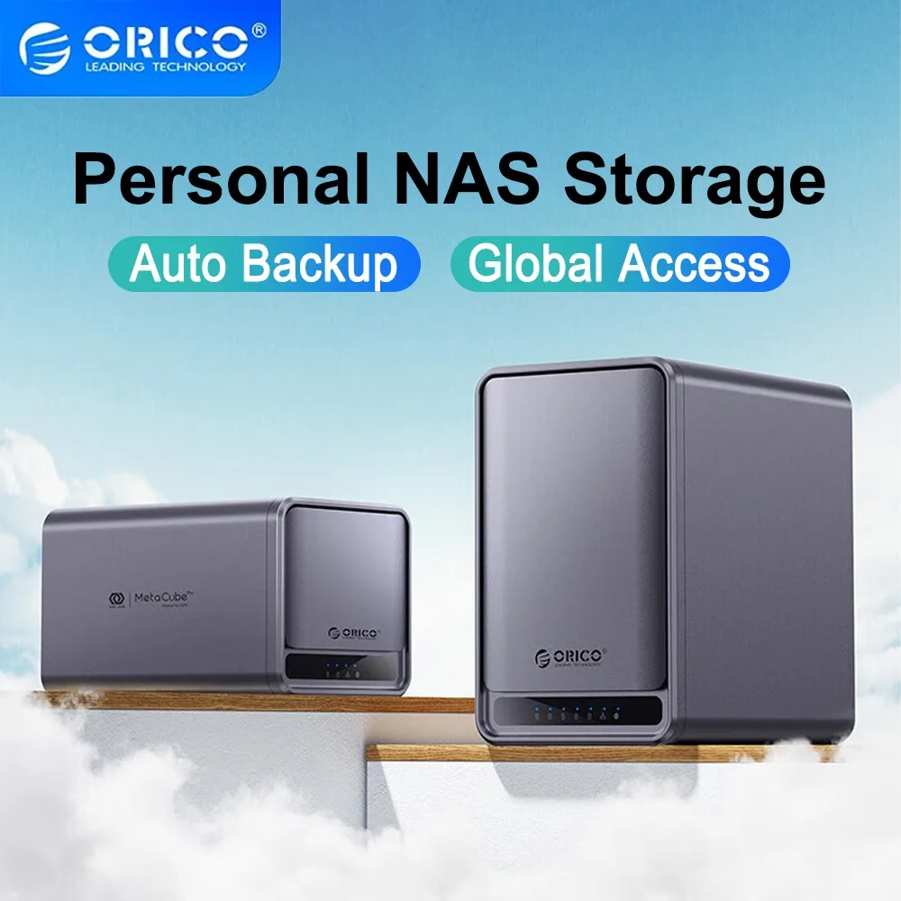 ORICO NAS Storage 2/5 Bay Personal Cloud Network Storage External Hd Case Supports Remote Access,Shared Data, for Pc Case RAID