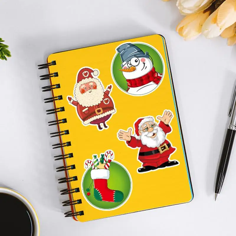 Christmas Stickers 100X Christmas Characters Decals Aesthetic Cute Christmas Stickers for Laptop Water Bottle Skateboard Diary