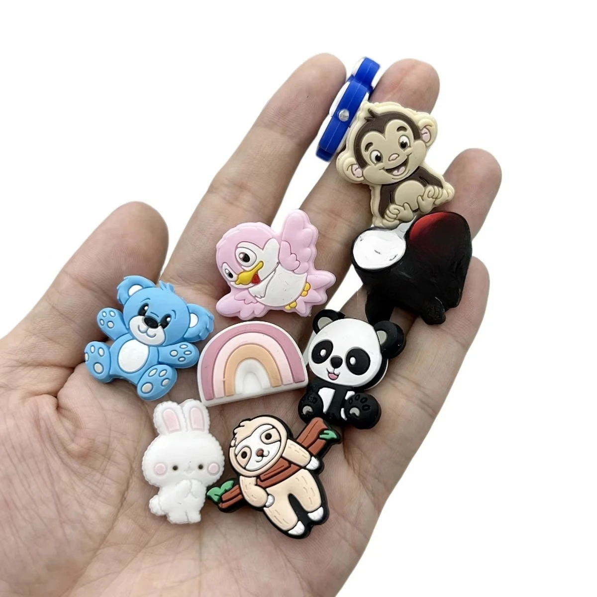 10PCS Mixed Silicone Beads Cartoon Focal Beads DIY  Pen Nipple Chain Jewelry Accessories Wholesale Silicone Beads Creative Gifts