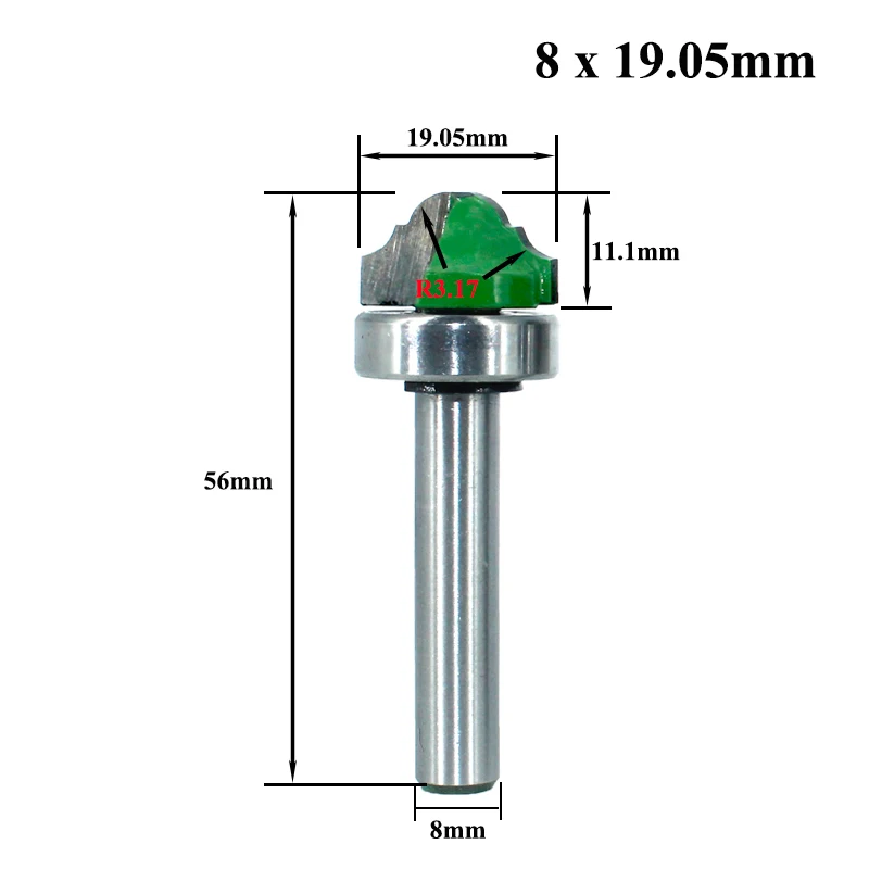 XHYkern 4Pcs Set 6mm Shank Ogee Router Bit Carbide Milling Cutter For Decorative Edge Molding Frame Cabinet Door MDF Plywood