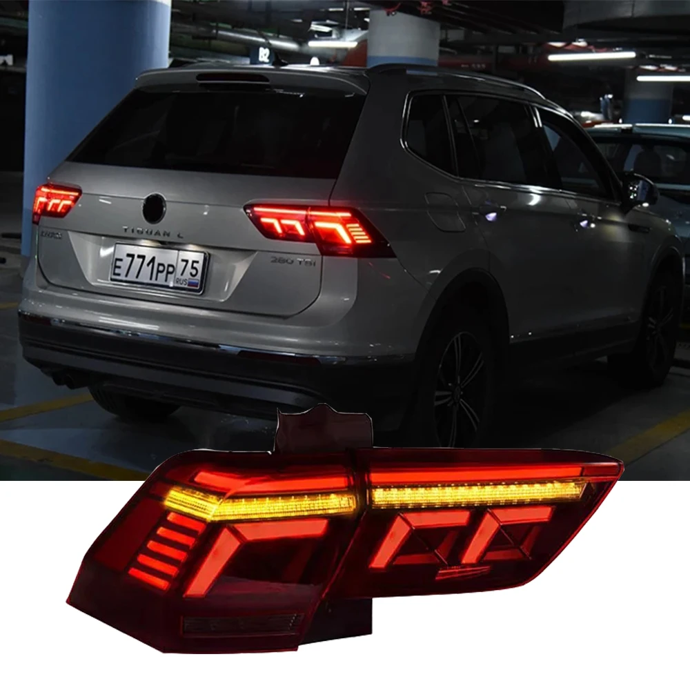 

For Volkswagen Tiguan L Taillight Assembly 17-23 Models Old Retrofit New LED Running Water Steering Rear Tail Light