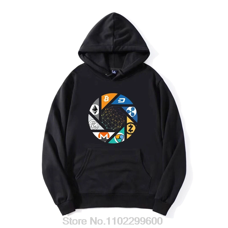 Bitcoin Hoodie Funny Print Men Cotton Pullover Hoody Cryptocurrency Crypto Btc Blockchain Geek Oversized Sweatshirt Clothes