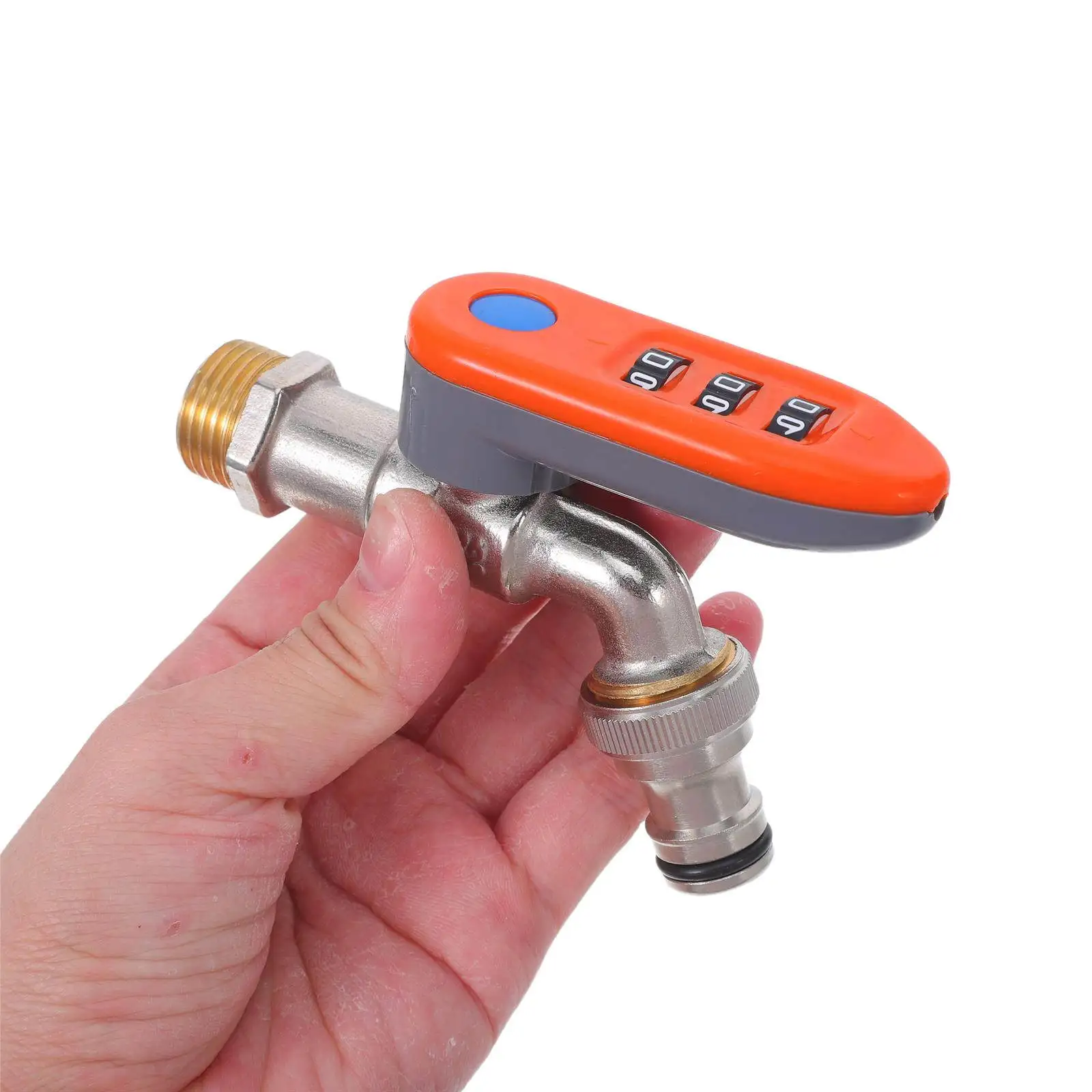 Password Lock Brass Faucet Anti Theft Kitchen Bathroom Sink Tap Corrosion Resistant Secure Water Fixture