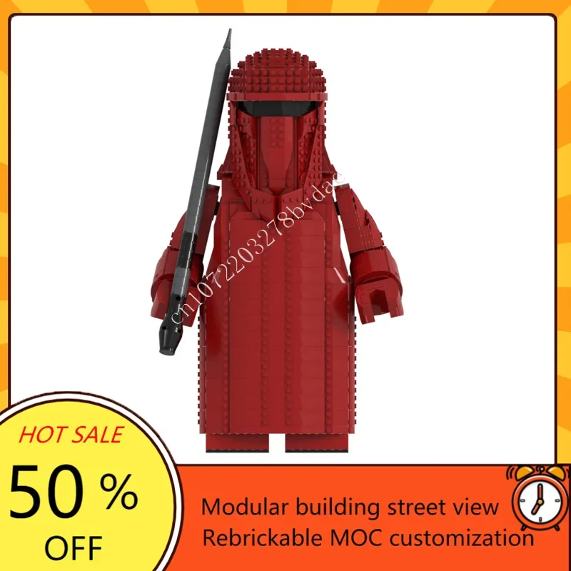 MOC Space Helmet Series Imperial Royal Guard Megafigure Model Custom Puzzle Technology DIY Creative Assembly Toys Gifts