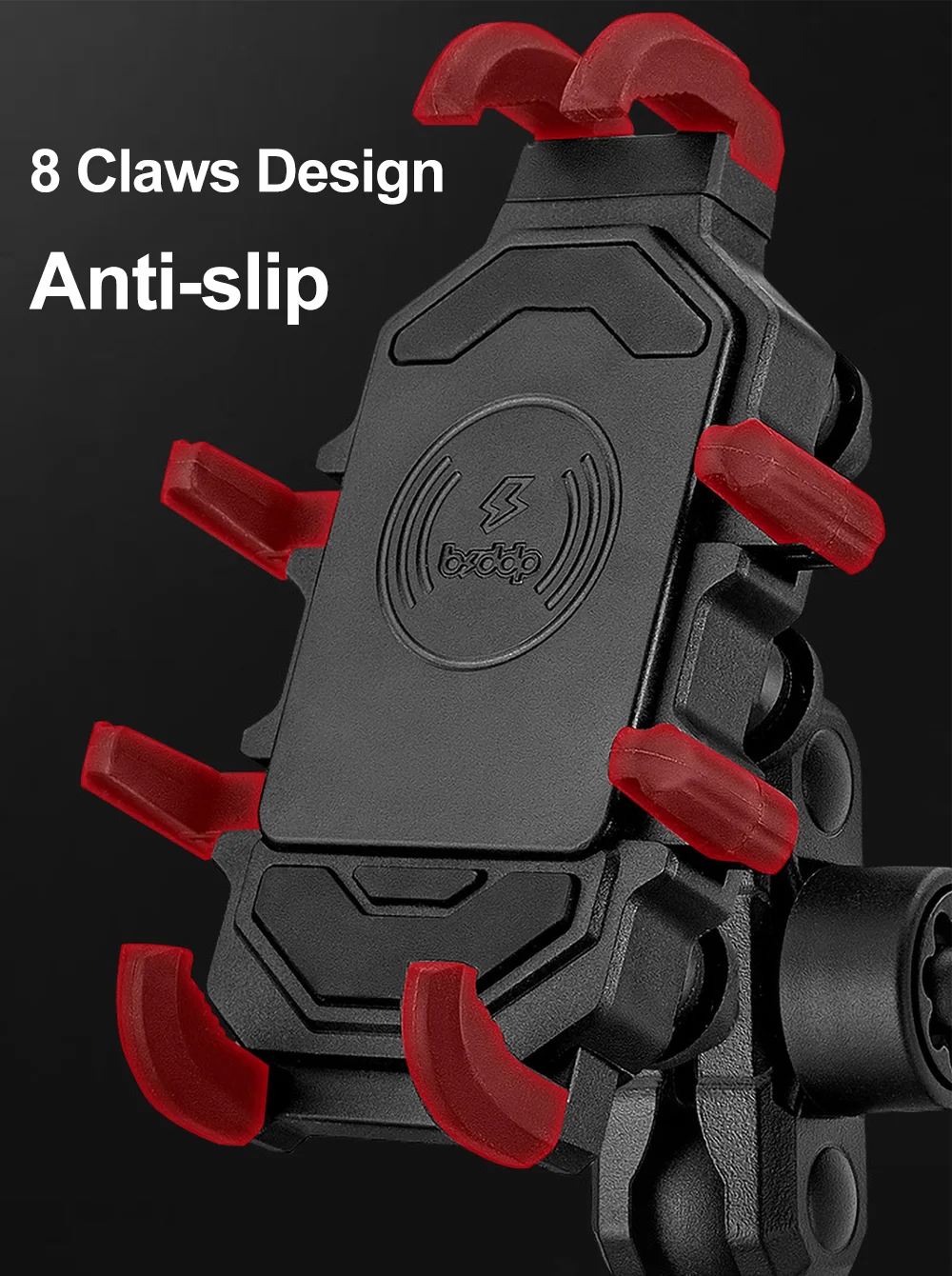 Motorcycle Phone Mount With Vibration Dampener Bike Handlebar Holder Anti-Shake Holds Fit 4.7\'\'-7.1\'\' Smart phone Cell Phones