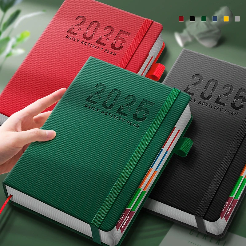 1 Set Planner Notebook A5 Notepad Self Discipline Agenda 2025 Time Management Notebook Diary Writing Pads Office School Supplies