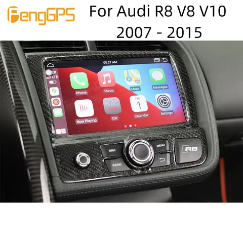 아우디 R8 V8 V10 2007 - 2015 용 안드로이드 카 라디오, 2Din 스테레오 리시버 오토라디오 멀티미디어 플레이어, GPS 네비게이션 헤드 유닛 화면