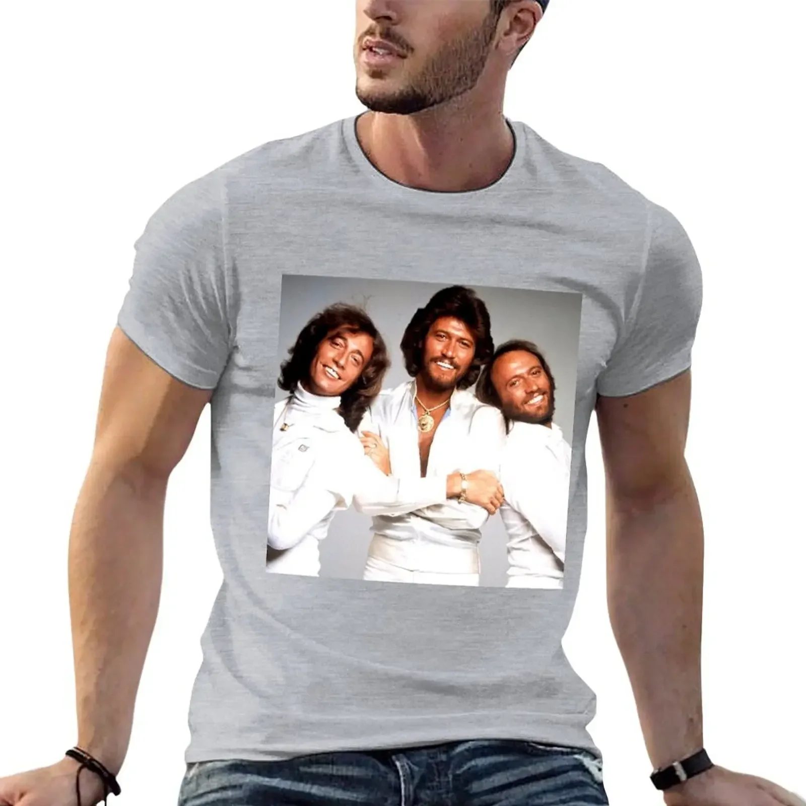 bee - gees 5 T-shirt customizeds hippie clothes Aesthetic clothing summer clothes tshirts for men