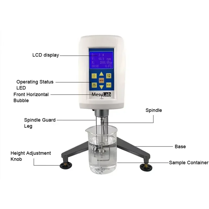 MesuLab NDJ-5S NDJ-8S Visco Meter Rotational Digital Viscosimeter Viscosity Meter Viscometer