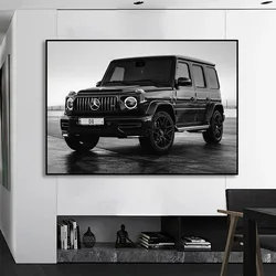 Black And White G63 AMG Luxury Car Posters Canvas Painting Sport Prints Wall Art Pictures For Living Room Home Decoration