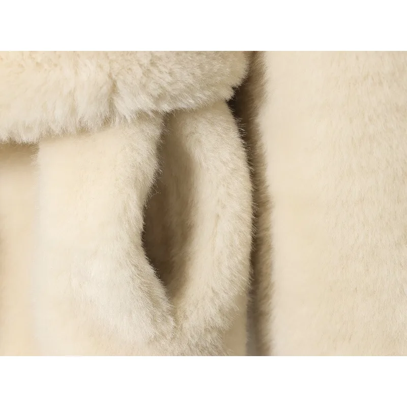 Long Faux Fur Coat Woman Winter White Faux Mink Female Jackets Elegant artificial Hairy Fluffy Cardigan Outerwear Hot Clothes