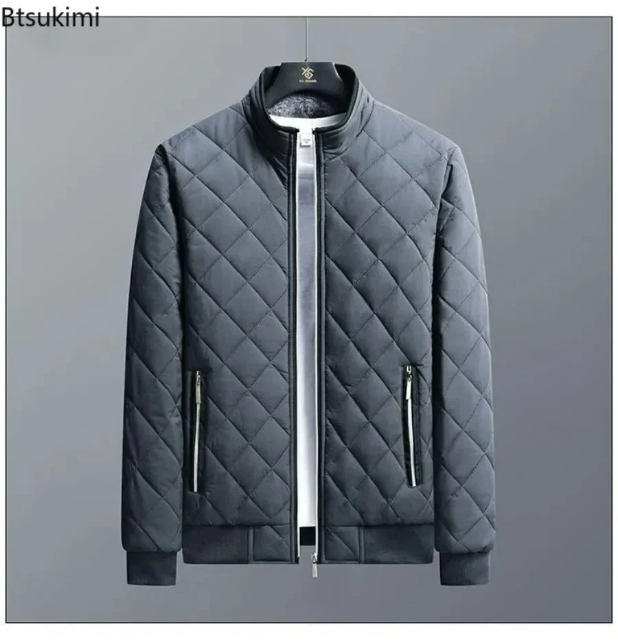 New2024 Mannen Winter Dikke Warme Bomberjack Jassen Fleece Gevoerde Casual Warme Jas Voor Mannen Slim Fit Winter Kleding parka Mannelijke