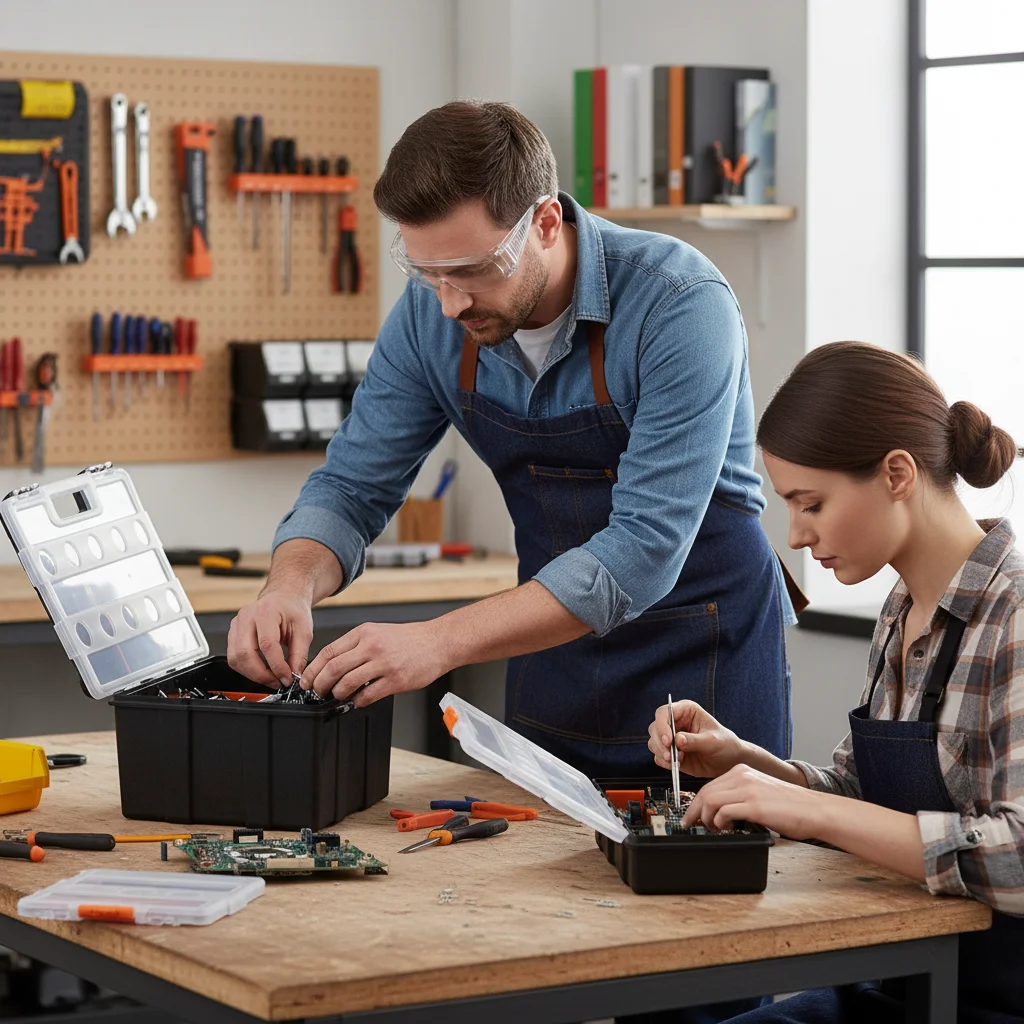 caixa-de-ferramentas-metalica-multiuso-com-divisorias-para-reparo-de-pecas-e-armazenamento-de-parafusos
