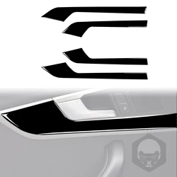 Door Panel Decoration Cover Trim Stickers Kits for a4 a4l b9 2017 2018 2019 Car Interior Mouldings Accessories ABS Black