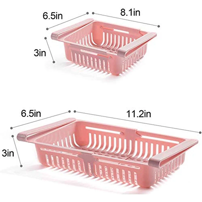 Refrigerator Storage Box Telescopic Compartment Multi-purpose Finishing Refrigerator Fresh-keeping Pull-type Sorting Kitchen