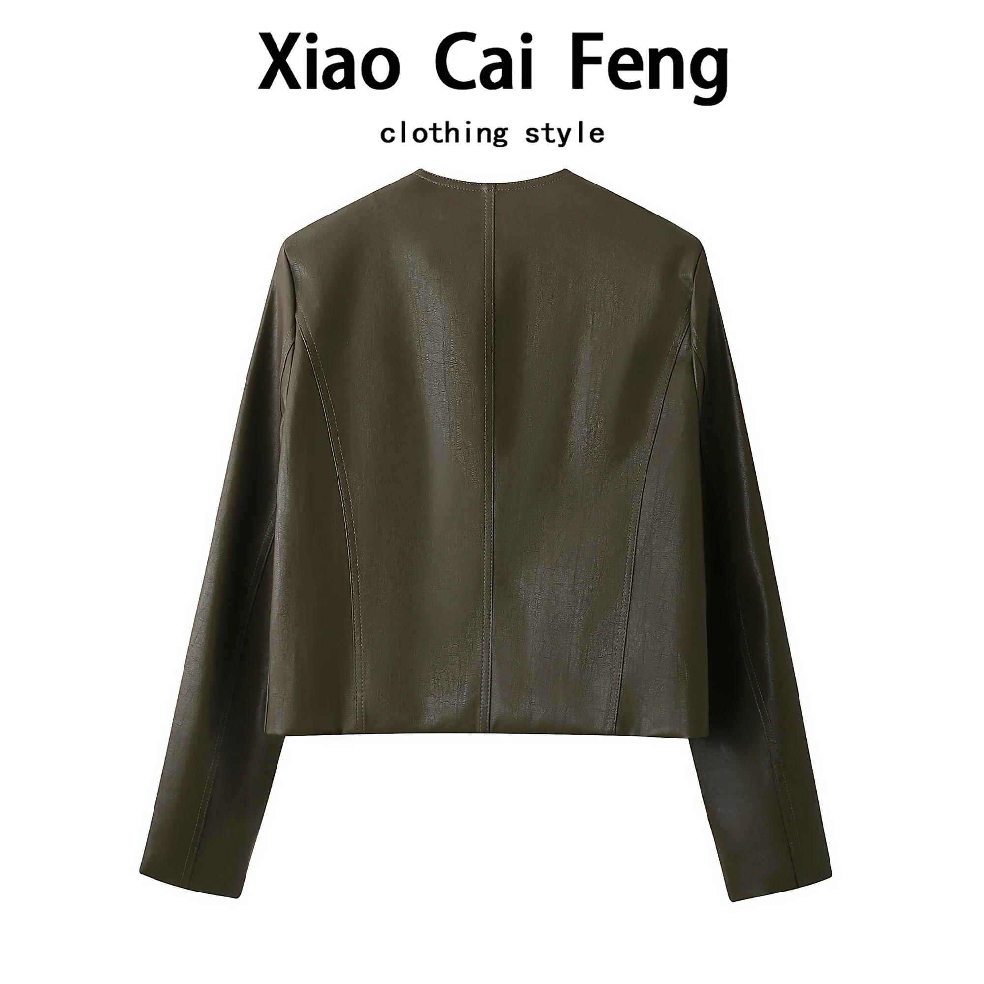 Americano retro couro do plutônio jaet ort outerwear feminino outono na moda high-end solto ajuste cardigan sle versátil topo