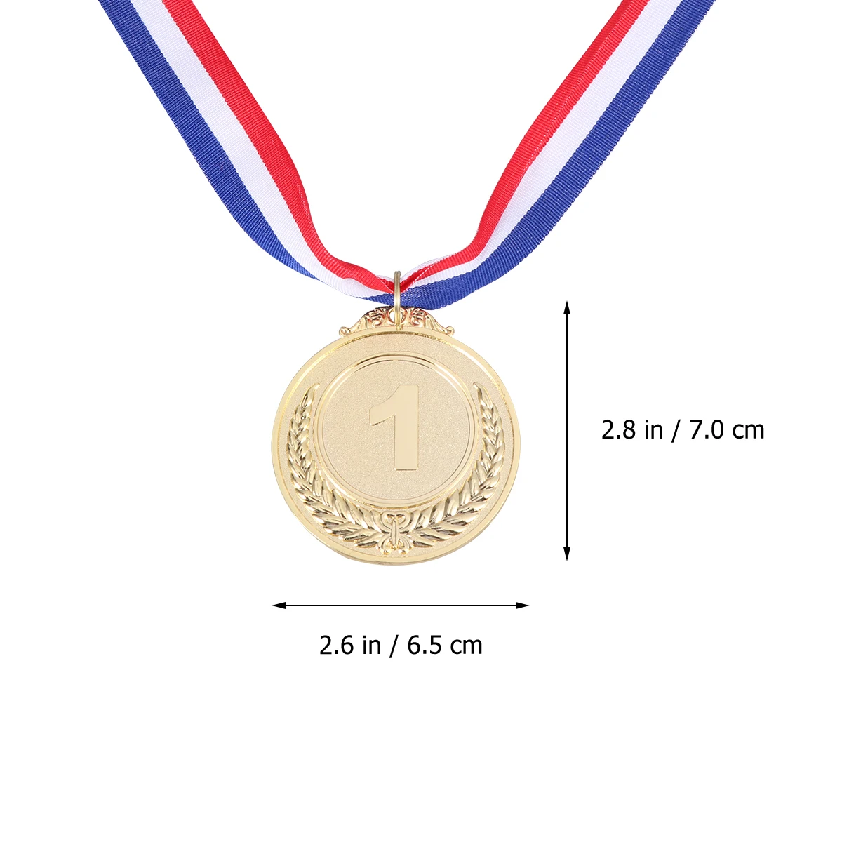 

2pcs Metal Award Medals with Neck Ribbon Wheats Winner Medal for Sports Games Competition (Golden, the First Prize)