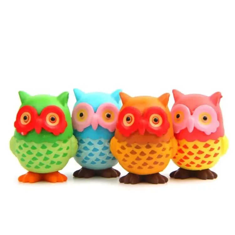 4Pcs/Set Cartoon Owl Action Toy Figures 2-4CM