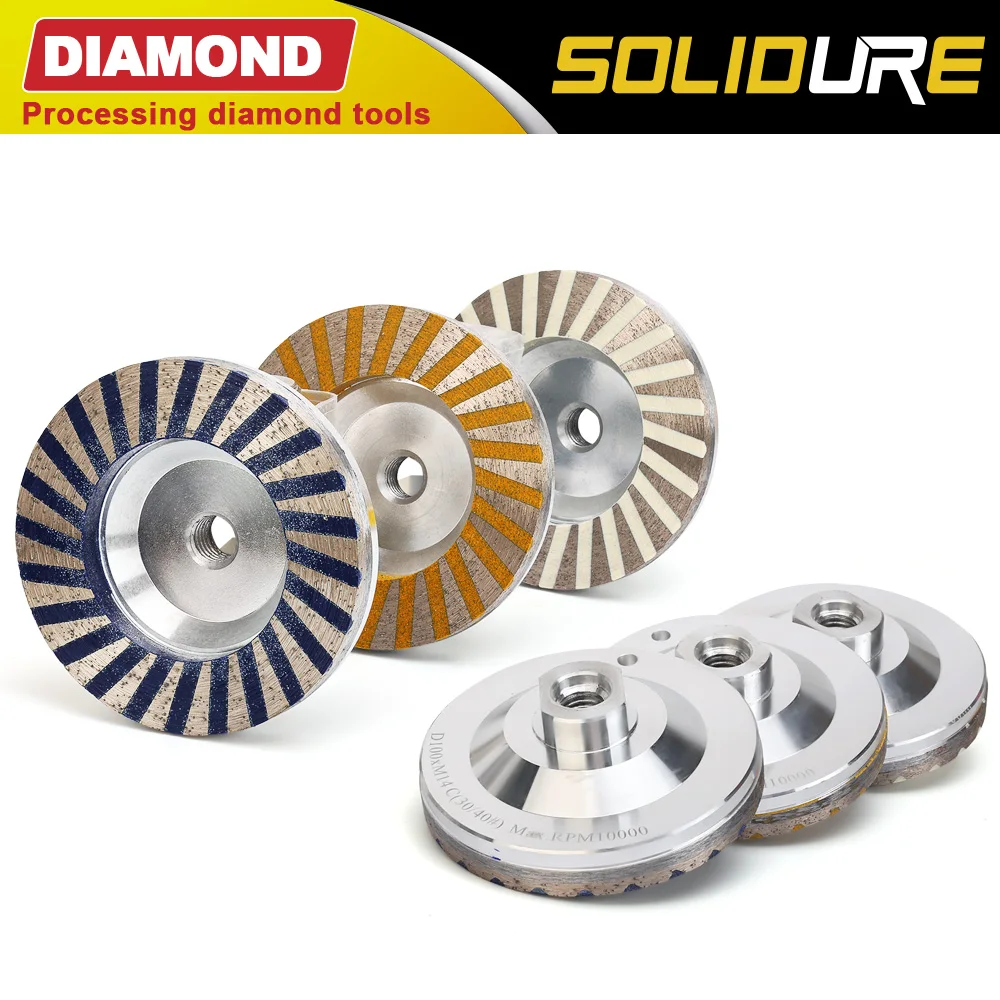 4 inch resin filled aluminum diamond cup wheels turbo grinding Aluminum backer for grinding stone,concrete and tiles