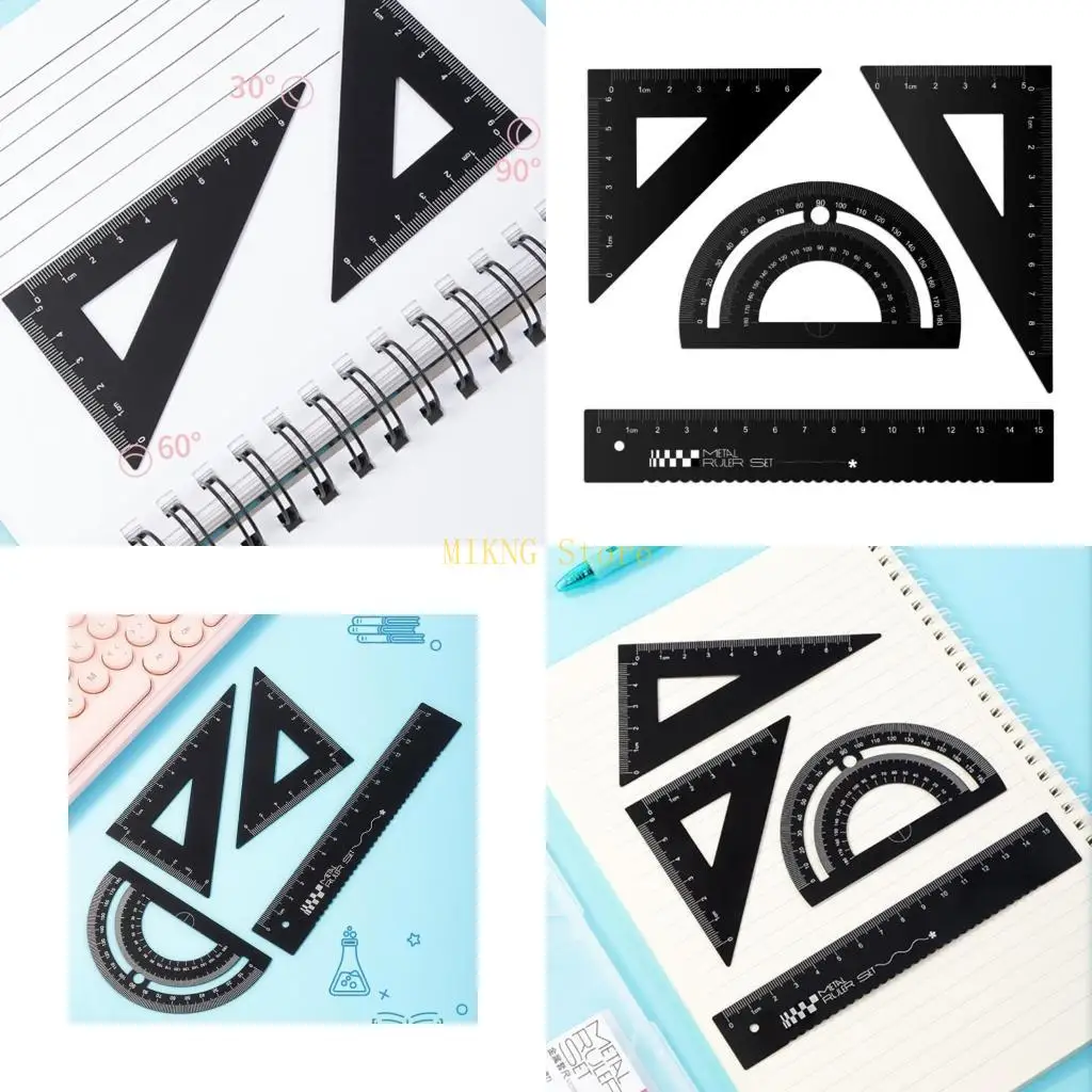 Math Geometry Set Mathematics Drawing Reger Juego geometría metal Herramienta redacción Mejor venta