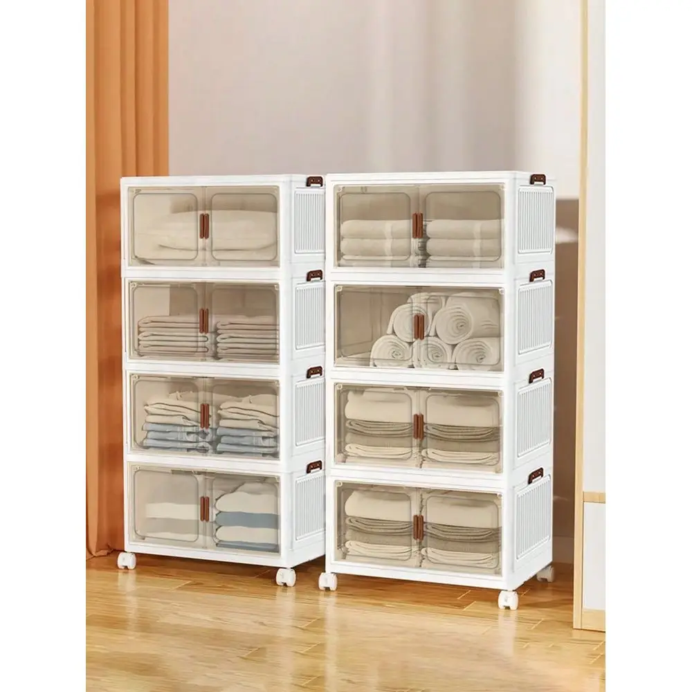 

5layers Oversized Locker With Wheeled Doors Waterproof Collapsible Locker For Bedroom Storage Of Clutter, Documents, Toys, Snac