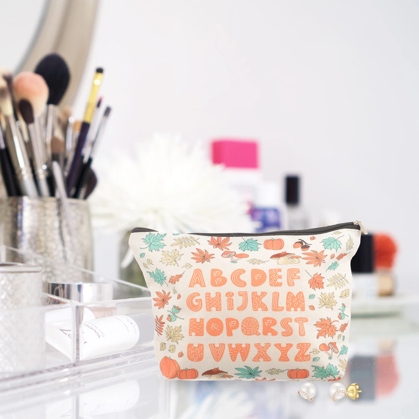 

Letter Bag Waterproof Zipper Storage Travel Toiletries Women Makeup ganizer Pouch Portable Cosmetics Bags Accessories