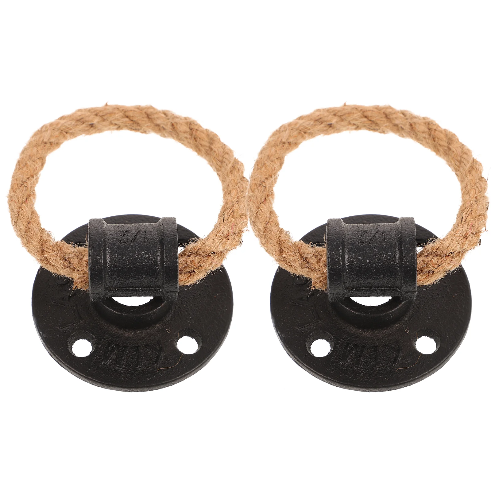 

2 Pcs Rope Pull Ring Knob Vintage Door Handle Kitchen Cabinet Drawer Decorate