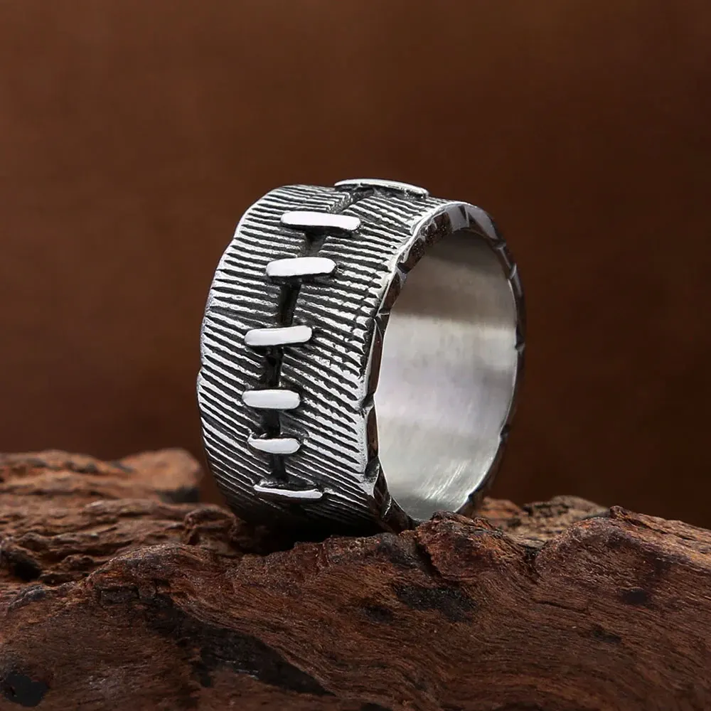 

Vintage Stainless Steel Rings for Men Boys Punk Gothic Frankenstein Flesh Ring Fashion Male Biker Jewelry Halloween Gifts