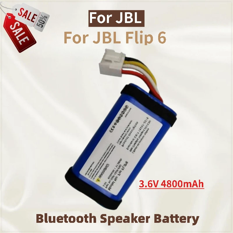 

High Quality Battery 3.6V 4800mAh For JBL Flip 6 Bluetooth Speaker Brand New Replacement Battery