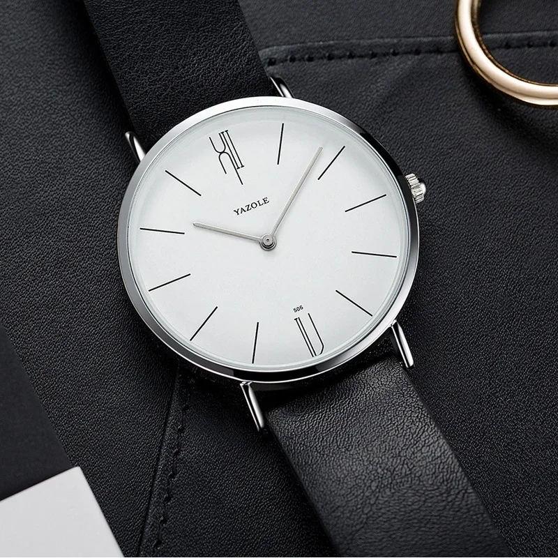 Hot Sales YAZOLE Watches Men 2022 Fashion Simple Men's Watch Wristwatch Ultra Thin Quartz Clock Waterproof Relogio Masculino