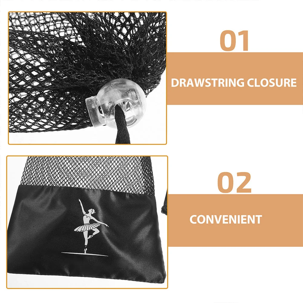 2Pcs Ballet Shoe Bag Drawstring Satin Dance Shoe Storage Portable Carrying Portable Bag for Women Drawstring Ballet Bags