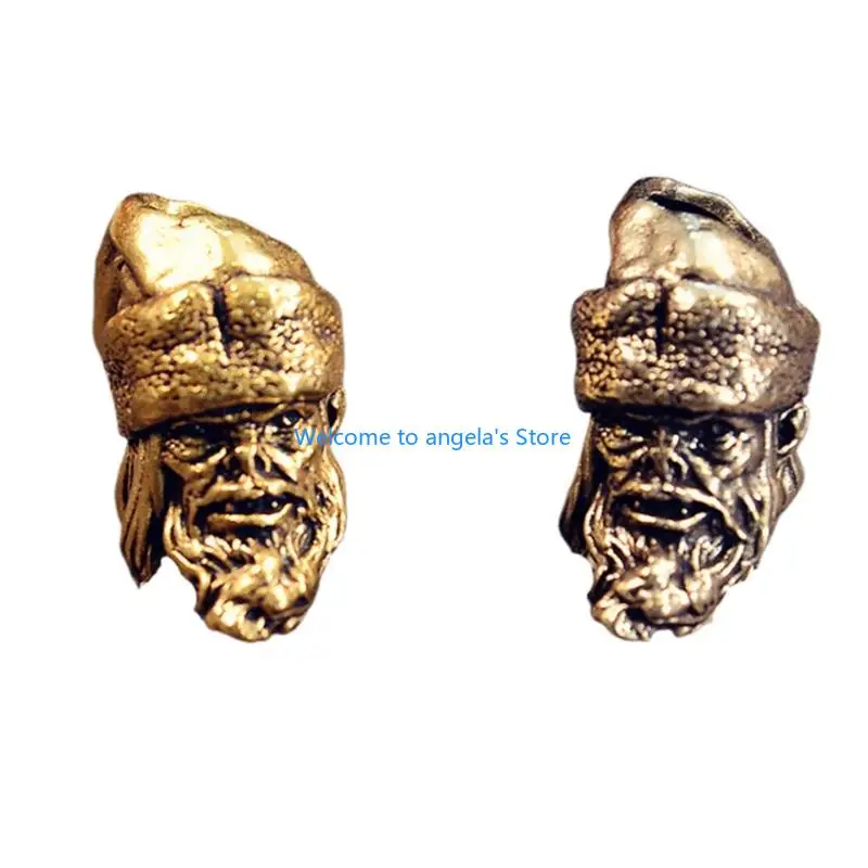 X4YC grawerowane artystyczne koraliki Świętego Mikołaja do splatania lin i projektowania biżuterii kulturowej plecionki liny