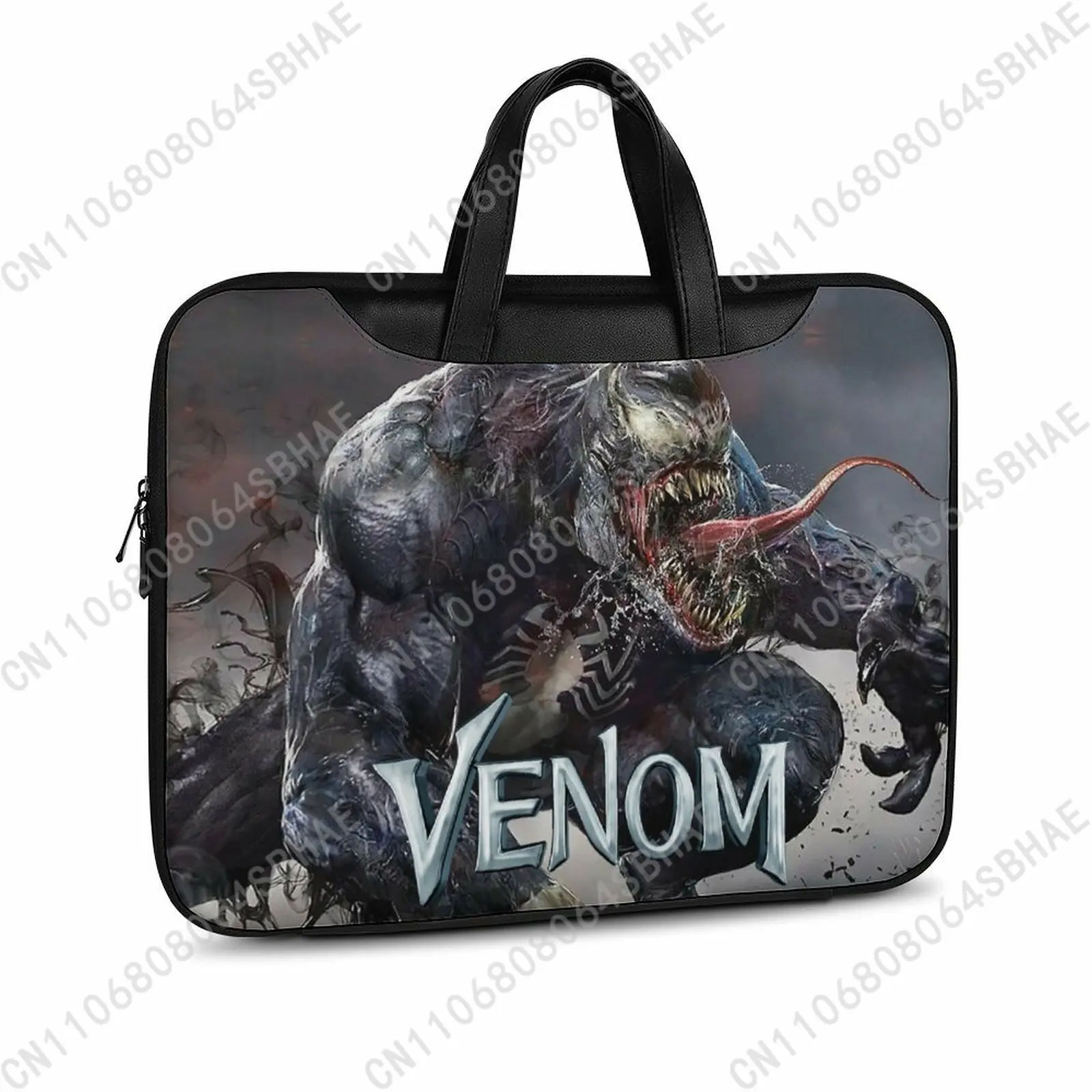 Marvel Venom Custom Leather Briefcase Men Woman Laptop Bag Business Retro Genuine Leather Computer Cosplay